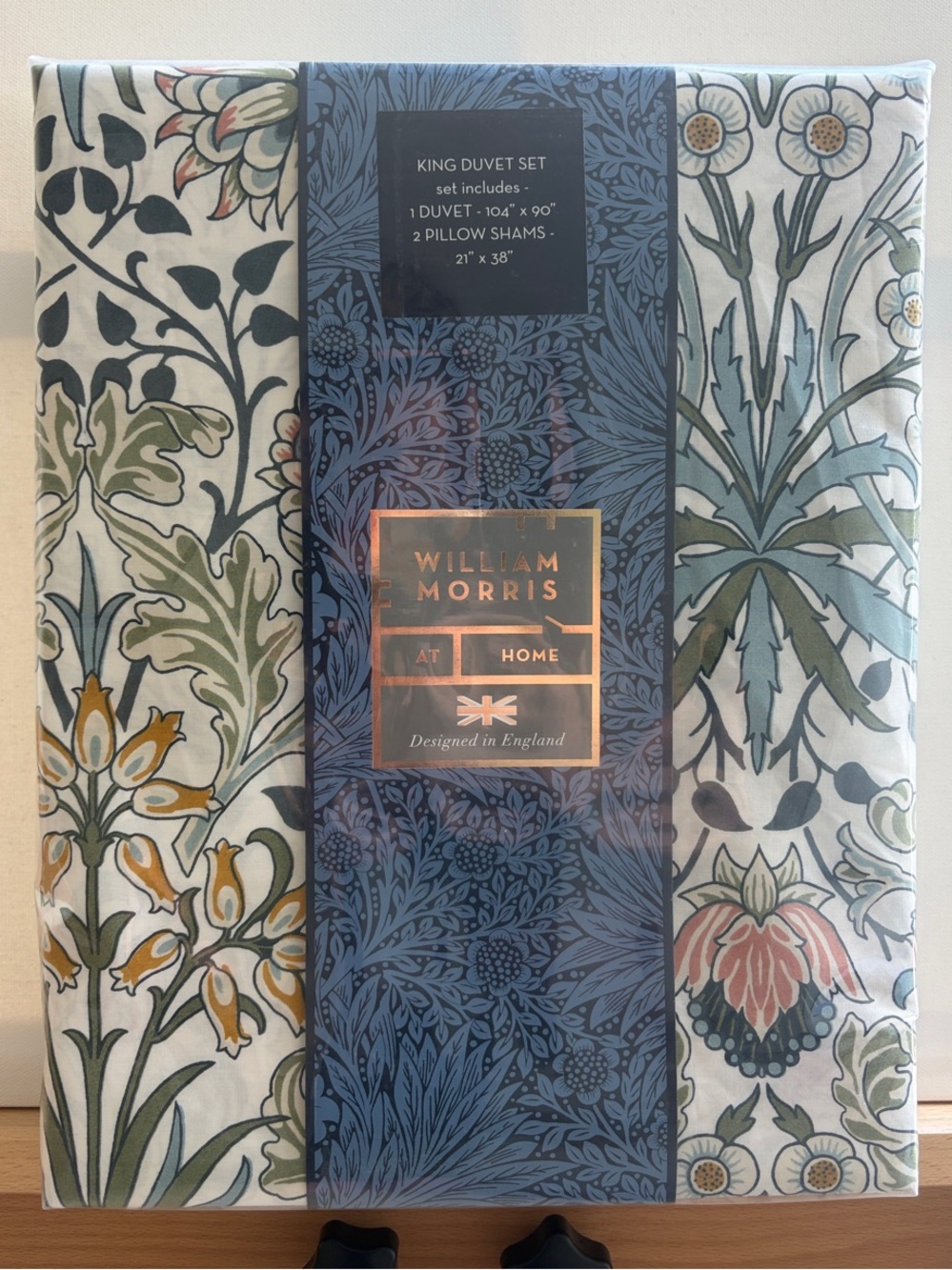 NWT William Morris At Home 3pc King Duvet Set Hyacinth Meadow Floral